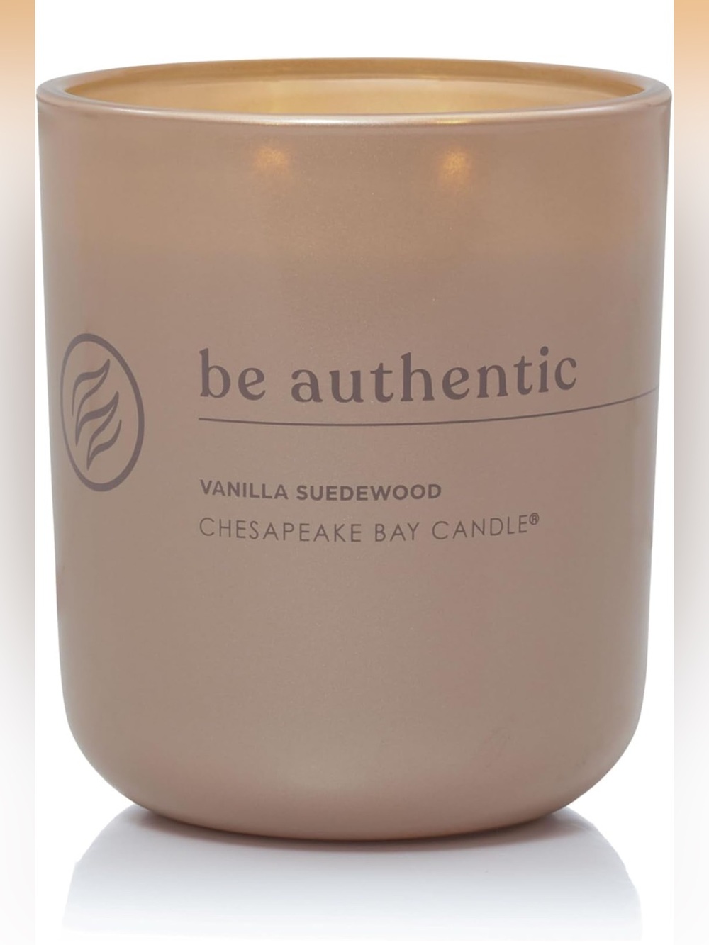 Chesapeake Bay Candle "be authentic" Vanilla Suedewood Candle - Blush Beige